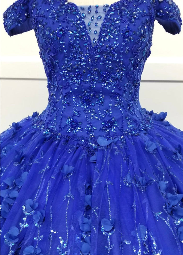 Chicas HF3038 Printed Royal BallDress Sweetheart Floral Tulle Dress