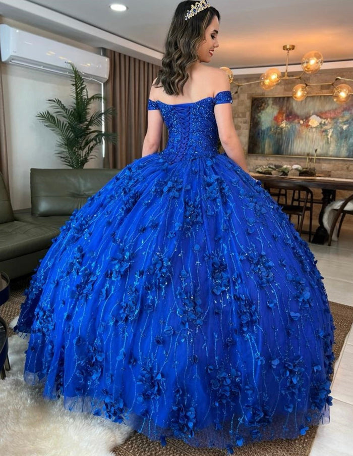 Chicas HF3038 Printed Royal BallDress Sweetheart Floral Tulle Dress