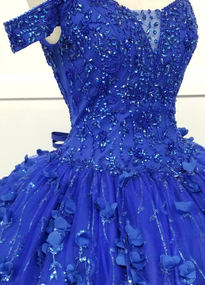 Chicas HF3038 Printed Royal BallDress Sweetheart Floral Tulle Dress