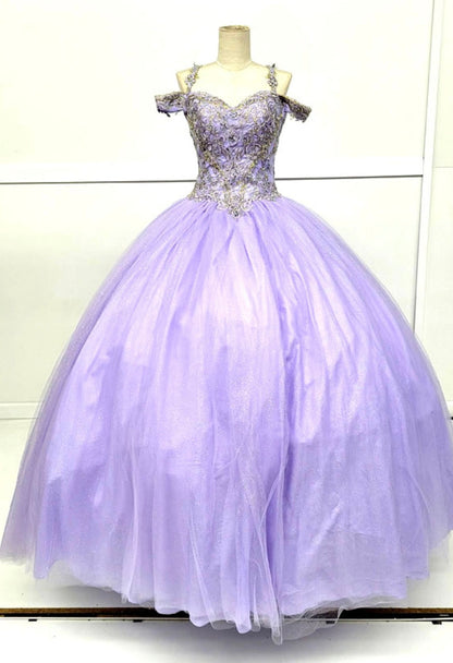 Chicas C1535 Quinceañera Royal BallDress Floor-Length Corset Embroidered Tulle Dress