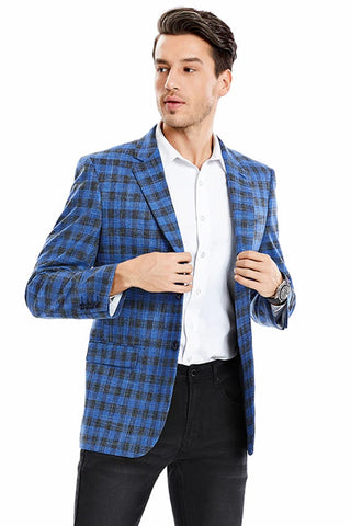 Saco vaquero - Western Sport Coat - Western Blazer - Men's Two Button Slim Fit Business Casual Sport Coat