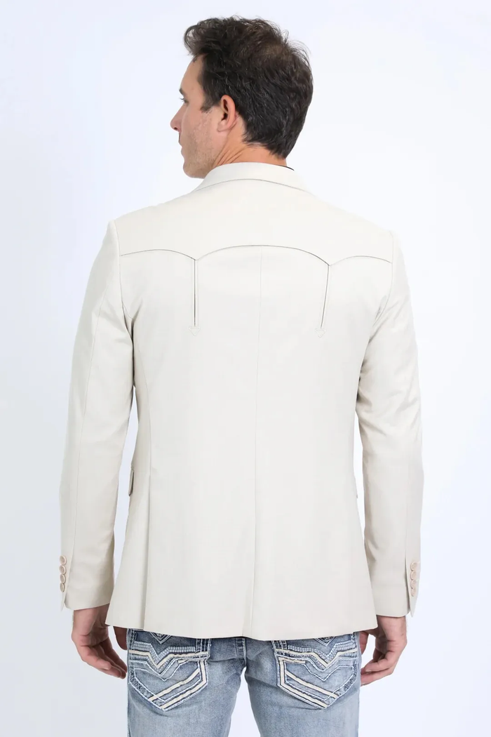 Platini Beige Western Sport Coat for Men – Light Tone Frontier Jacket