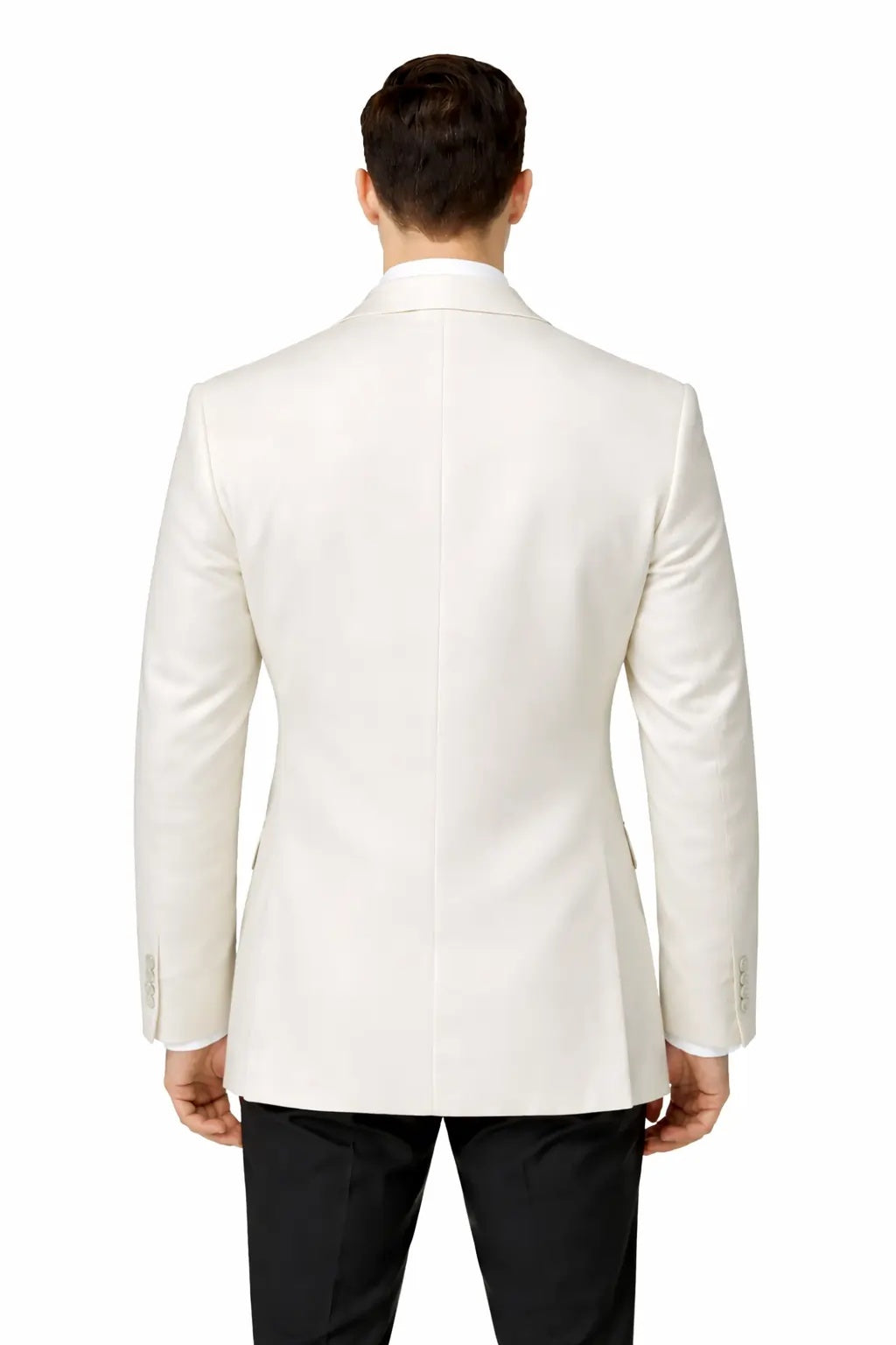 Elegant Ivory White Blazer for Men – Peak Lapel Modern Fit Formal Jacket