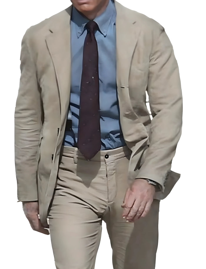 Men’s Beige James Bond Suit – No Time to Die Inspired Formal Suit