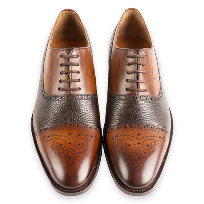 P0005223 -Kand -Two Lace up-Brown+Tan