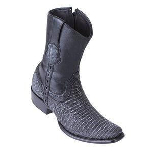 King Exotic Men's Lizard Teju Boots Sanded Brown - H79B Dubai Toe