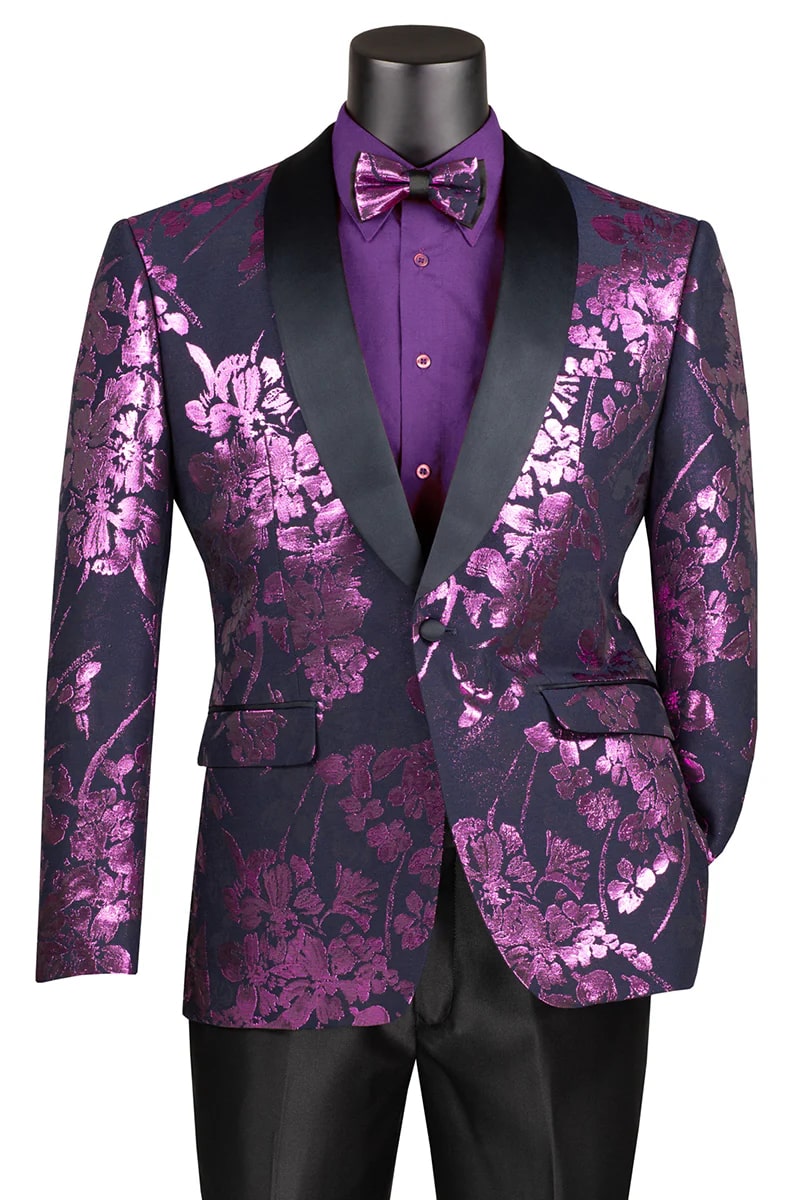 Purple floral jacket best sale