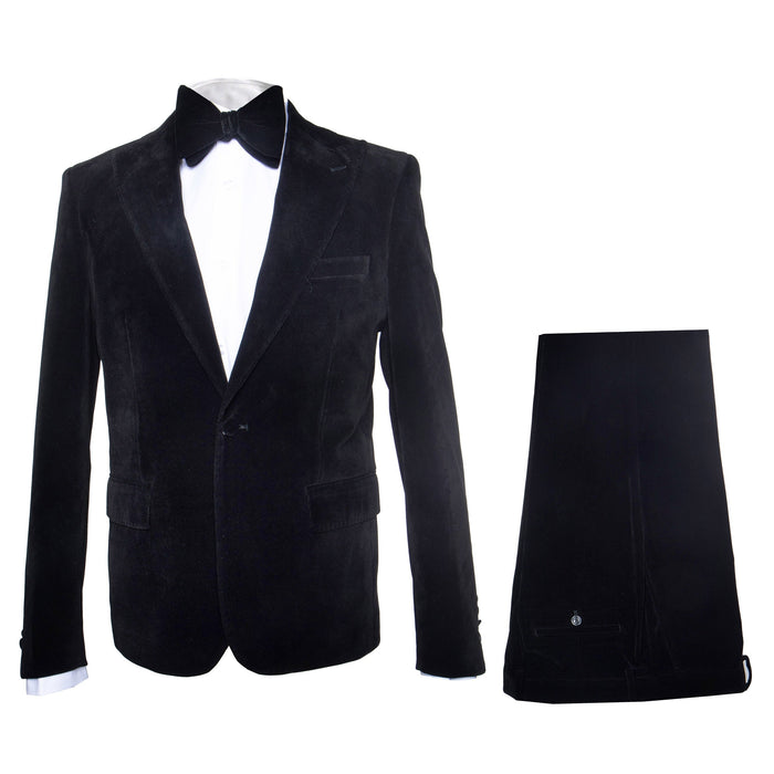 Black Men??s Suit ?? Rossi Man Leo RM1575 with Modern Sleek Fit