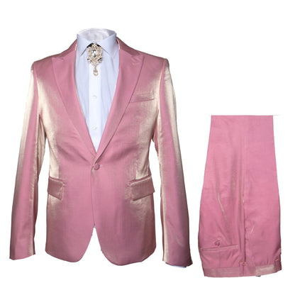 Rossi Man LEO RM1602 ?? Men's 3-Piece Slim Fit Suit in Pink | Modern Classic Formalwear