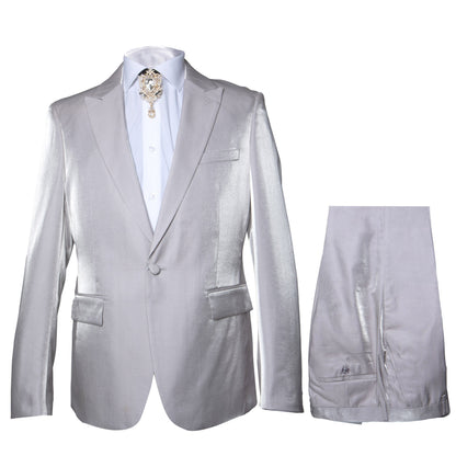Rossi Man LEO RM1622 ?? Off-White Slim Fit 3-Piece Designer Suit for Men