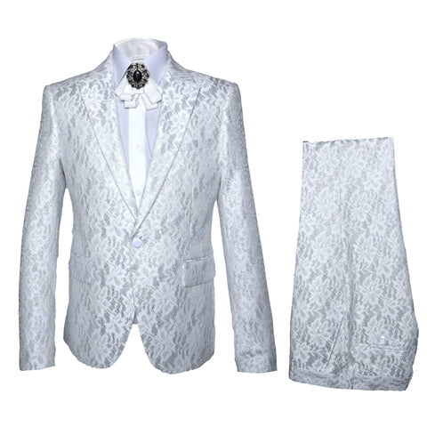 Rossi Man Leo RM1902 ƒ?? White Designer Tuxedo for Men