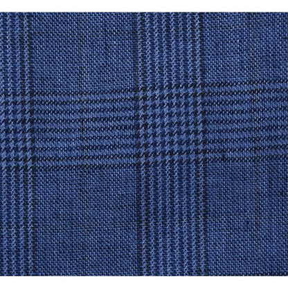 Saco vaquero - Western Sport Coat - Western Blazer- Mens Slim Fit Two Button Summer Linen Sport Coat Blazer In Navy Blue Windowpane Plaid