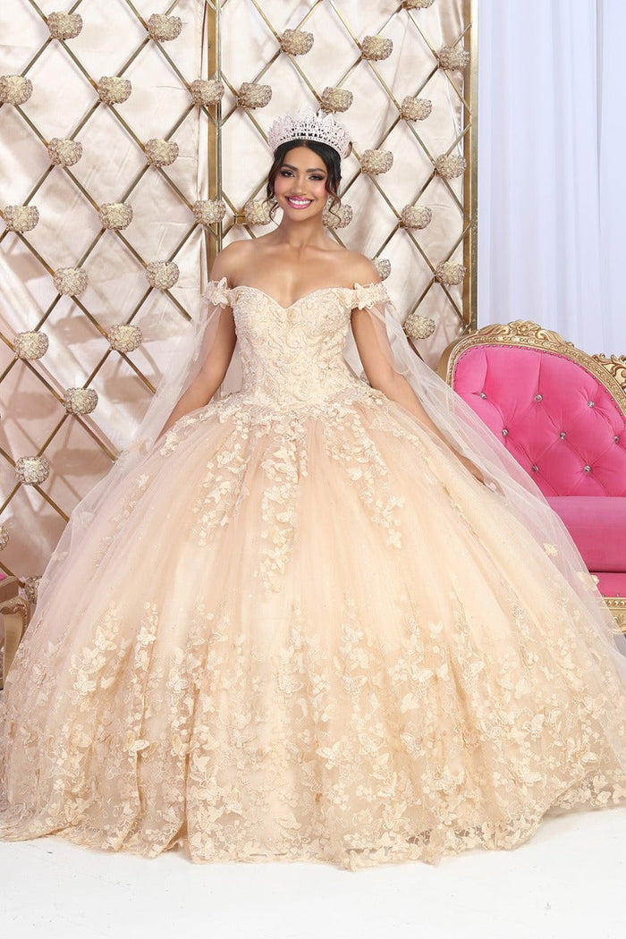 Layla K LK236 Sweetheart Lace up Back 3D Embellished Quince Gown