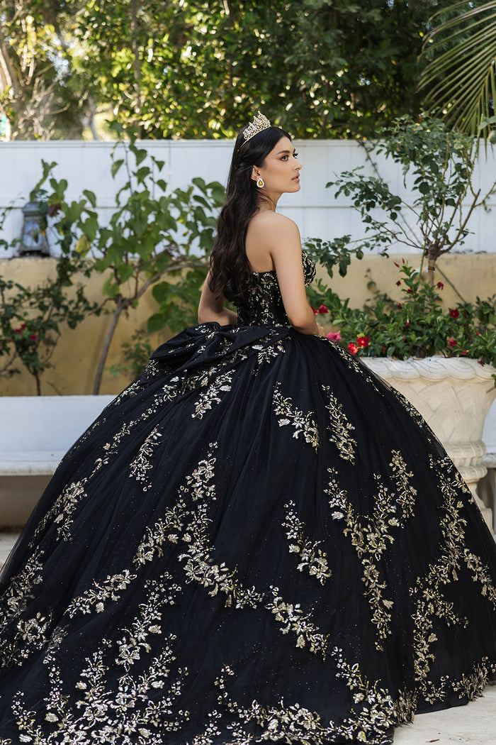 Layla K LK251 Sweetheart Embroidered Cape Quinceanera Ball Gown