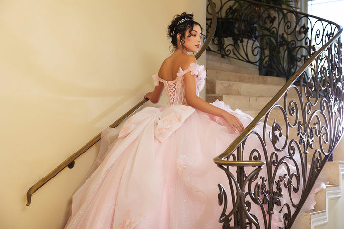 Layla K LK270 Off-Shoulder Floral Applique Ball Gown Quinceañera Dress-New Collection