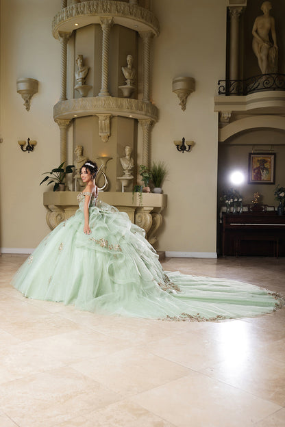 Quinceanera Dress Sweetheart Ruffles Sequin Prom Gown By Layla K LK272