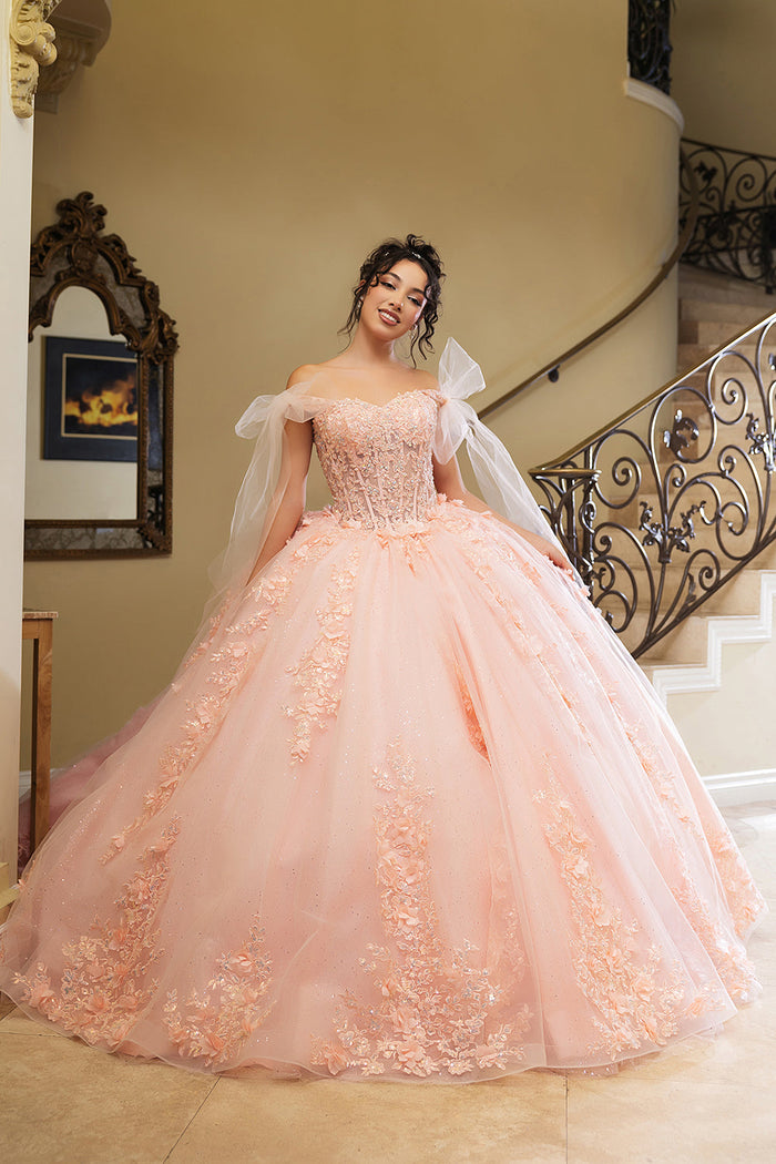 Layla K LK280 Floral 3D Applique Ball Gown Off-Shoulder Quinceañera Dress