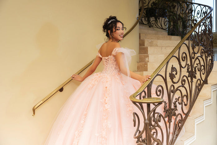 Layla K LK280 Floral 3D Applique Ball Gown Off-Shoulder Quinceañera Dress