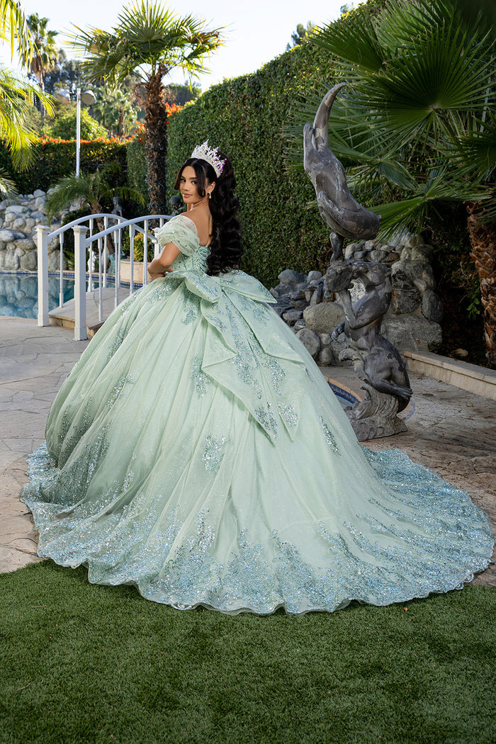 Beaded Corset Bodice Spaghetti Straps Detachable Off Shoulder Sleeves By Layla K LK287