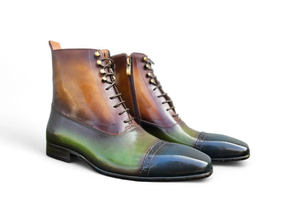 Lace-up Zip Boots Carrucci