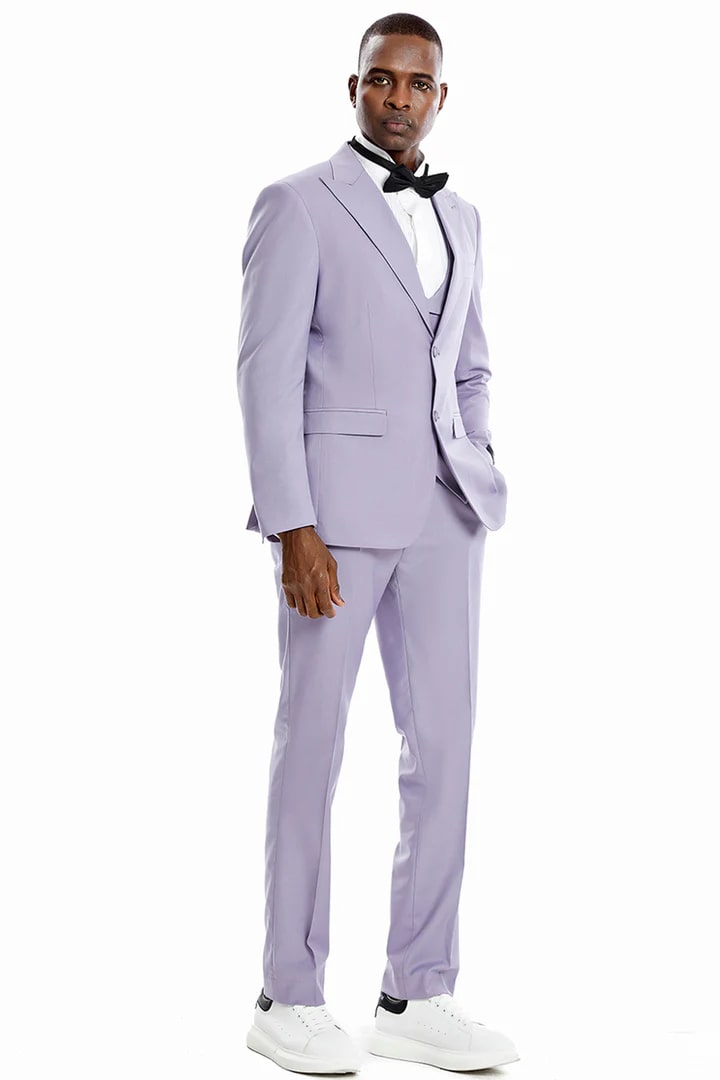Men's Modern Fit Casual Summer Lilac Lavender Suit
