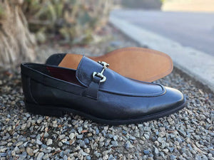 Carrucci Leather Sole Horsebit Loafer