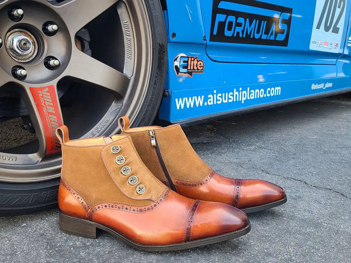 Carrucci Leather & Suede Slip-On Boot
