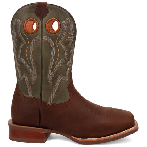 Dan Post Mens Leighton Brown and Blue Leather Western Boots