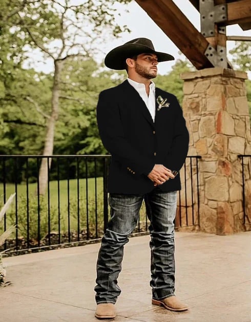 Light Tan Western Blazer - Sand Color