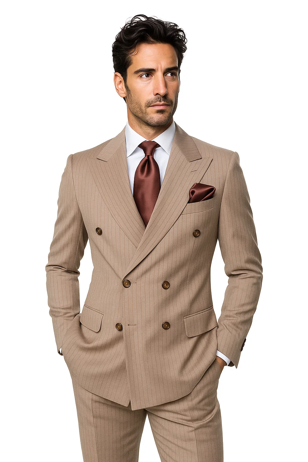 Light Brown with Brown Pinstripe Color by Rossiman