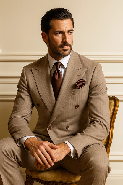 Light Brown with Brown Pinstripe Color by Rossiman