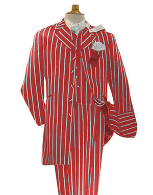 Light Red and White Pinstripe Zoot Suit - Gangster 1920s Pinstripe Suit - Mens  Fashion Suit - Men's Tuxedo USA