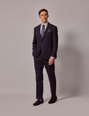 Mens Linen Suit For Beach Wedding - Summer  Suit in Navy Linen - Men's Tuxedo USA