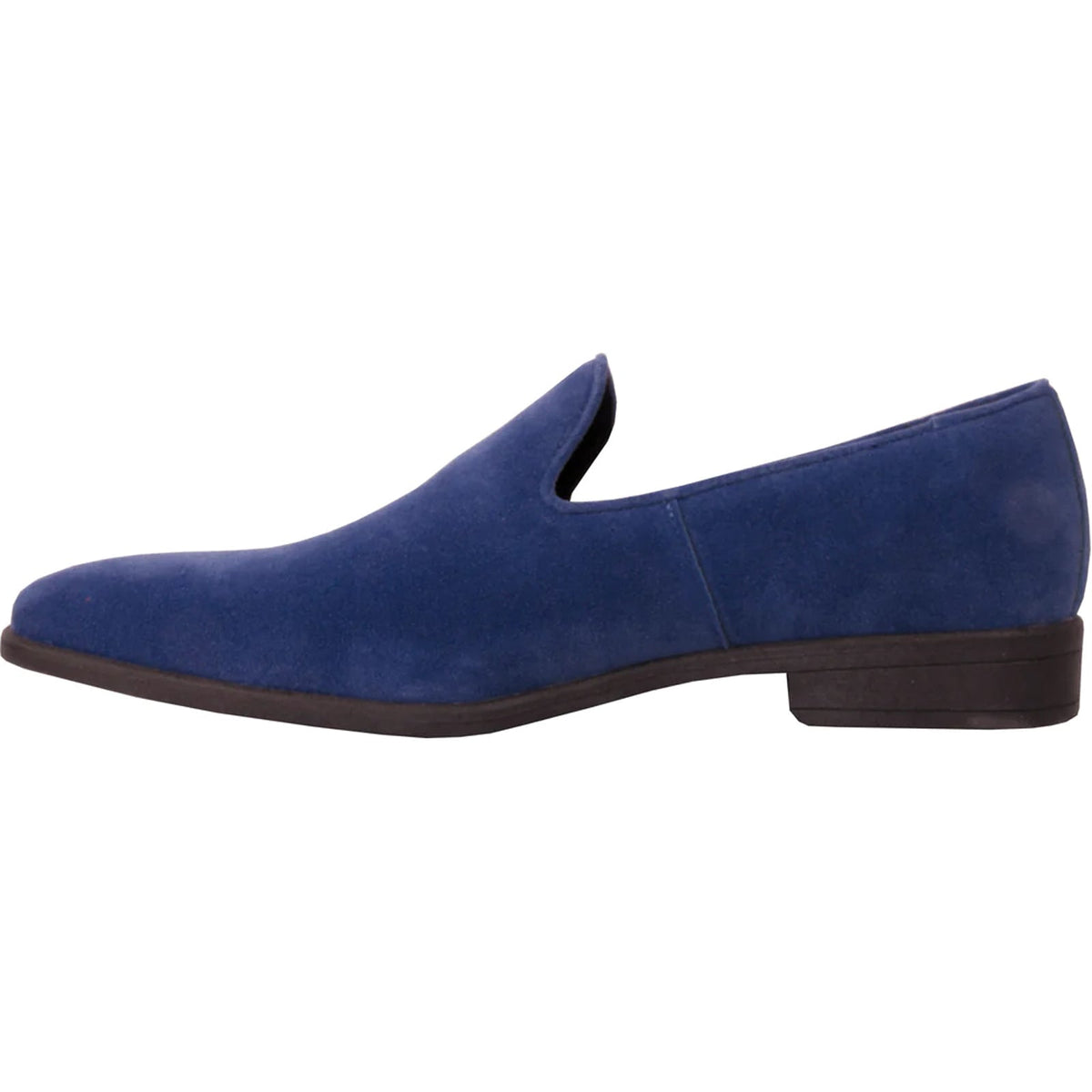 Bravo Mens Vegan Suede Wedding & Prom Slip On Loafer Dress Shoe in Royal Blue