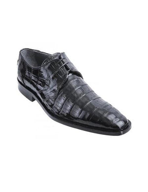 Los Altos Black Genuine All-Over Crocodile Shoe ~ World Best Alligator ~ Gator Skin Belly Shoe