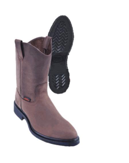 Los Altos Boots Nubuck With Vibrum Sole Work Boot - Botines Para Hombre Boot