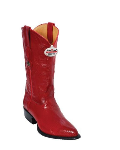 Los Altos Boots Red Ring Lizards J-Toe Cowboy Boots