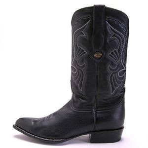 Los Altos Men's Black Goat Leather J Toe Boots