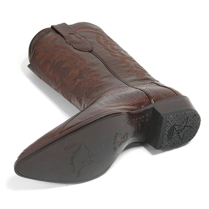 Los Altos Menƒ??s Brown Ostrich Leg Boots