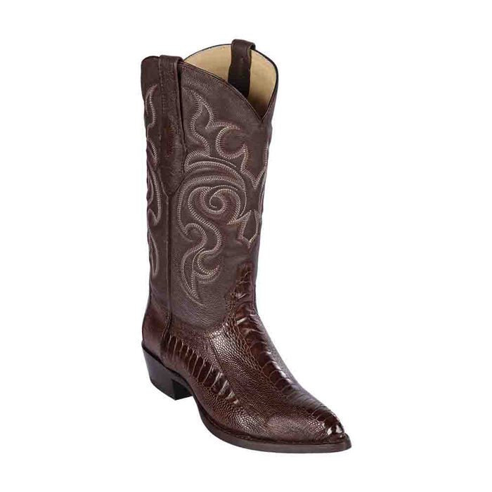 Los Altos Menƒ??s Brown Ostrich Leg Boots