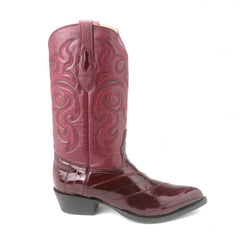 los-altos-mens-burgundy-genuine-eel-skin-j-toe-boots