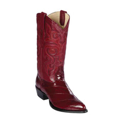 los-altos-mens-burgundy-genuine-eel-skin-j-toe-boots