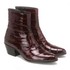 los-altos-men-s-burgundy-genuine-eel-skin-leather-ankle-boots