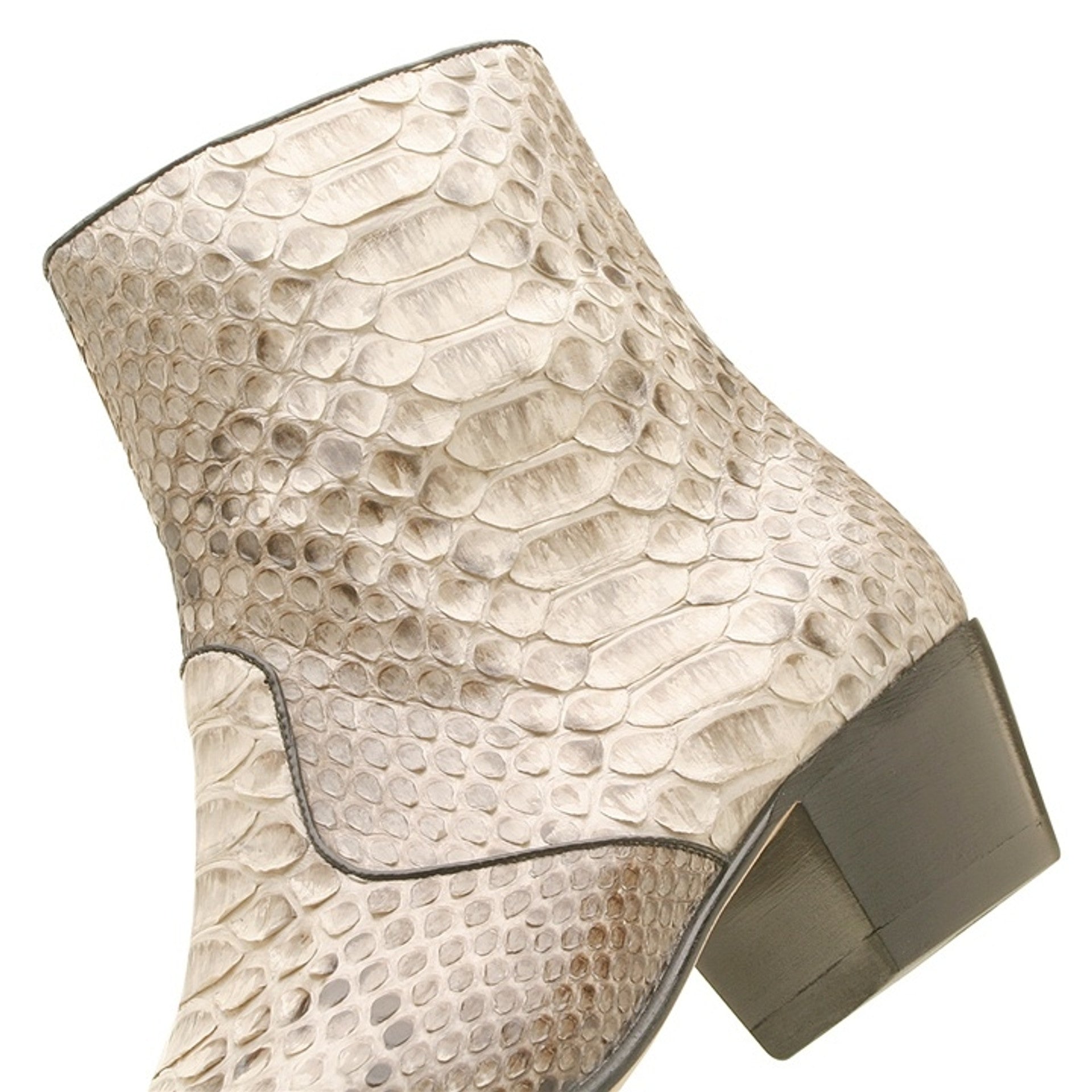 Los Altos Menƒ??s Natural Genuine Python Snakeskin Leather Ankle Boots
