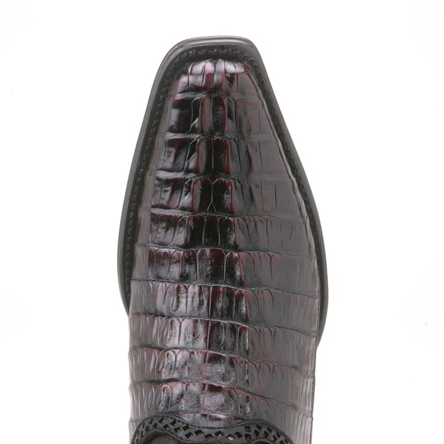 Los Altos Square Toe Menƒ??s Brown Caiman Tail Low Shaft European Boots