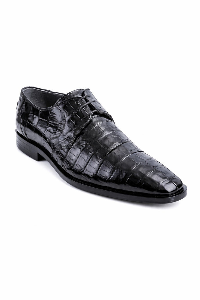 Los Altos Black Genuine All-Over Crocodile ~ World Best Alligator Shoe ~ Gator Skin Belly Shoes
