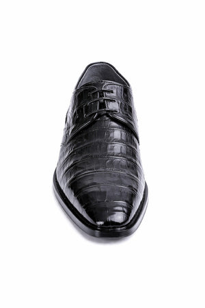 Los Altos Black Genuine All-Over Crocodile ~ World Best Alligator Shoe ~ Gator Skin Belly Shoes