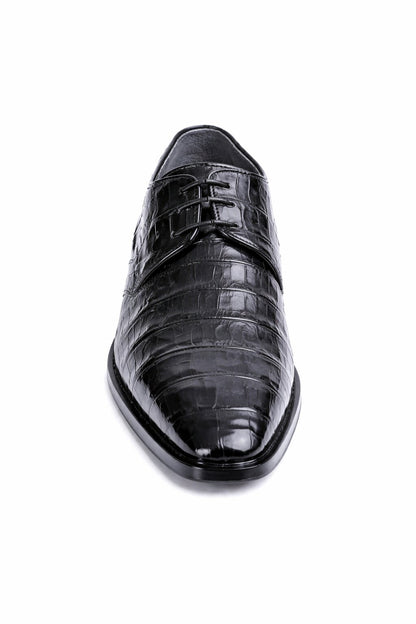 Los Altos Black Genuine All-Over Crocodile ~ World Best Alligator Shoe ~ Gator Skin Belly Shoes