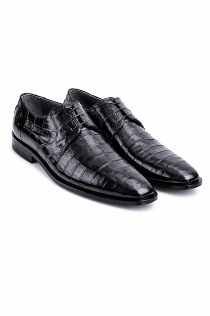 Los Altos Black Genuine All-Over Crocodile ~ World Best Alligator Shoe ~ Gator Skin Belly Shoes