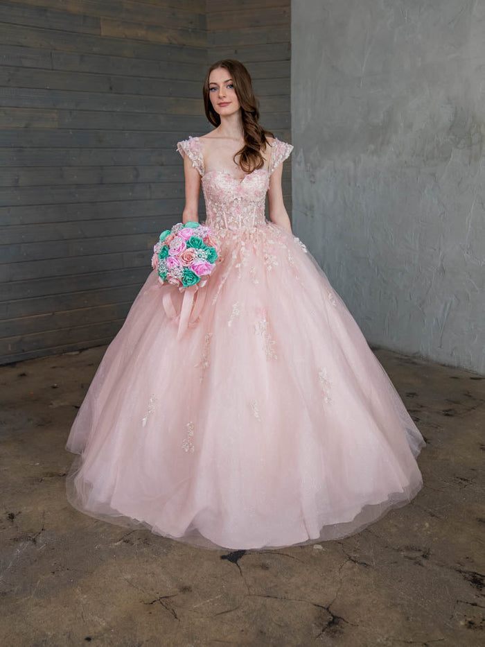 3D Butterfly Quinceanera Dress Off-Shoulder Ball Gown by Calla SCL30015